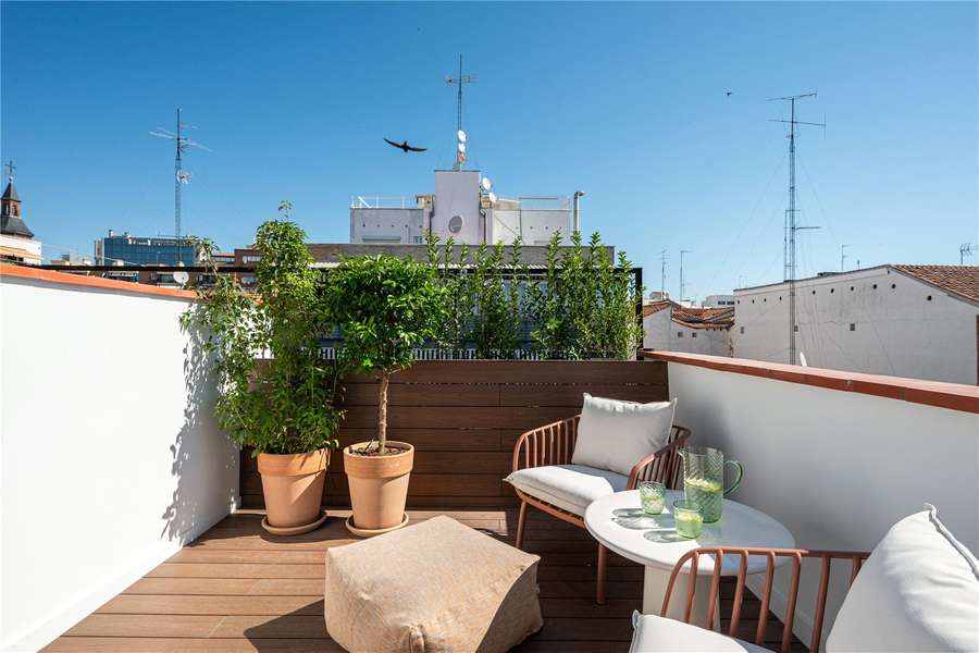 Bright 1-bed apartment with terrace on Trafalgar in Trafalgar, Chamberí